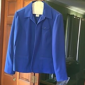 Sag Harbor ladies royal blue dress jacket. Size 12 Petite